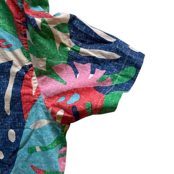 Tommy Hilfiger Button Up Grunge Tropical Indie Mens Dress Shirt Summer - Picture 3 of 5